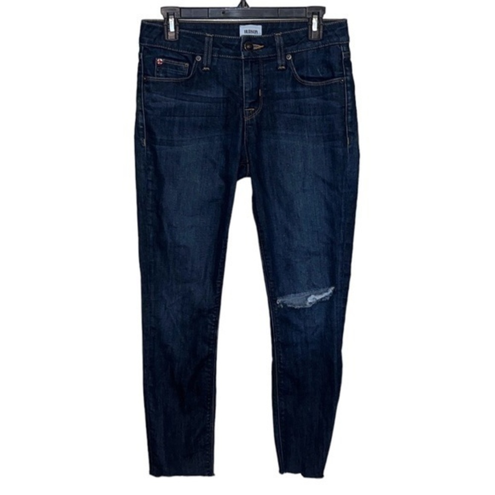 HUDSON cropped jeans raw hem womens size 26, mid rise